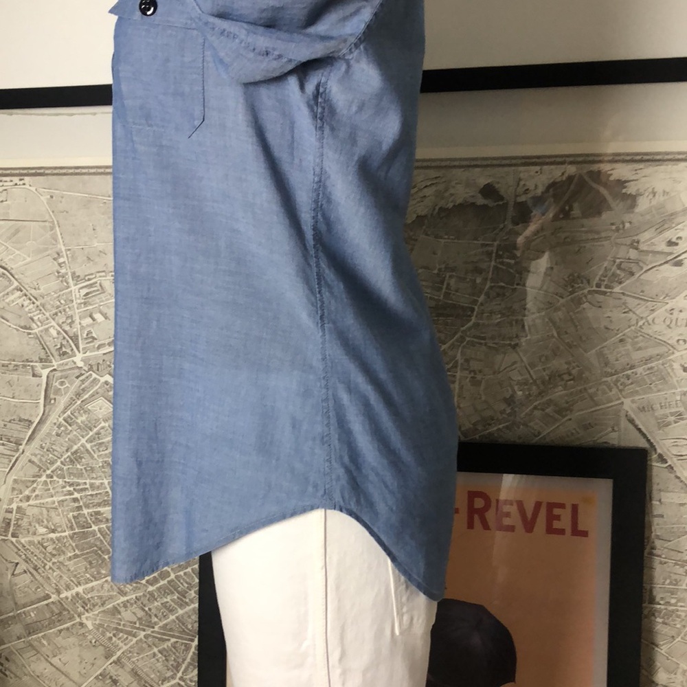 NILI LOTAN Blue Button-Up Shirt Size M - Picture 6 of 14